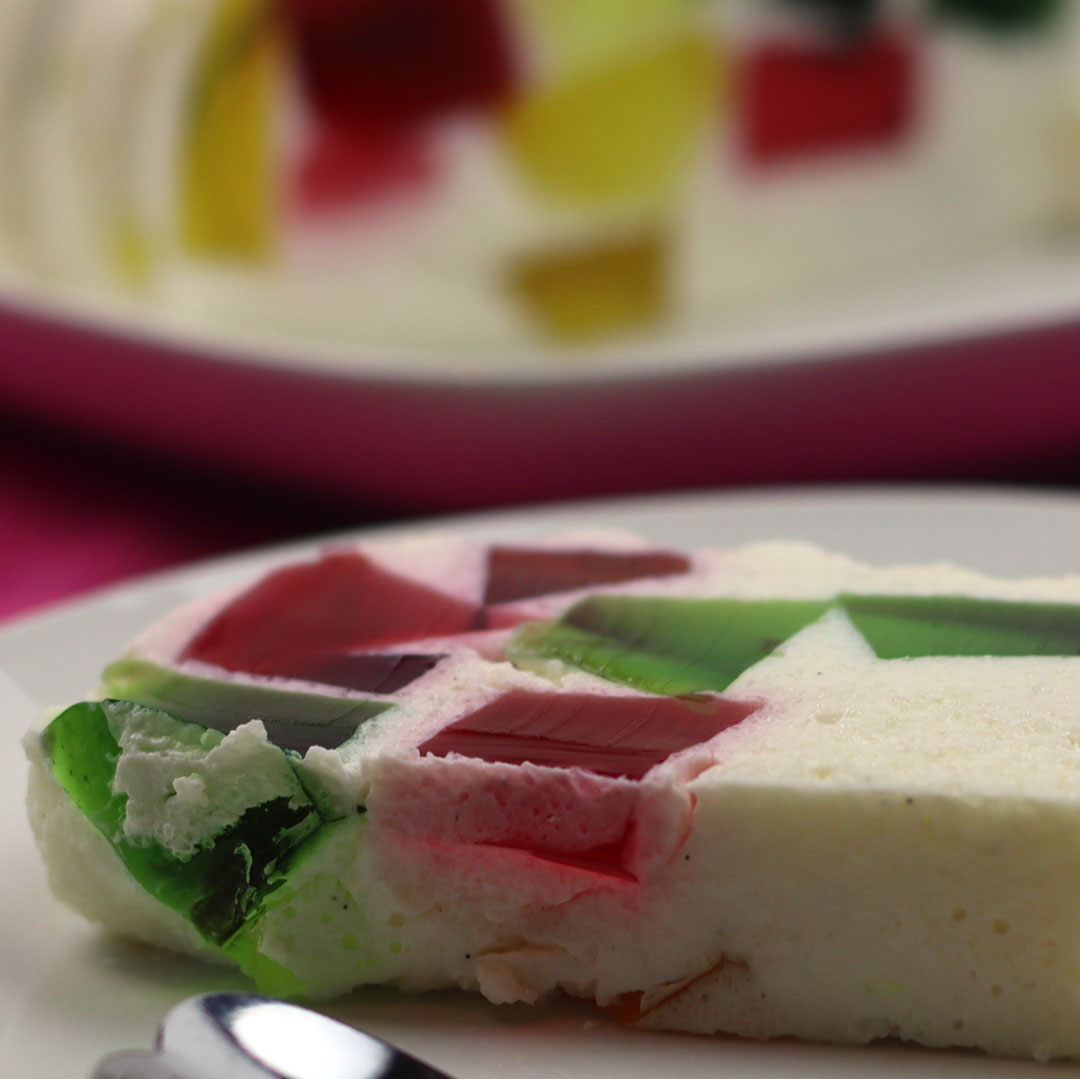 Mosaico de Gelatinas com Iogurte