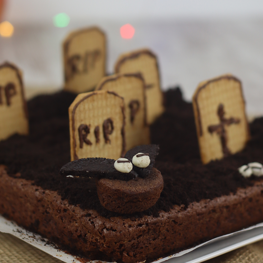 Bolo Cemitério para o Halloween